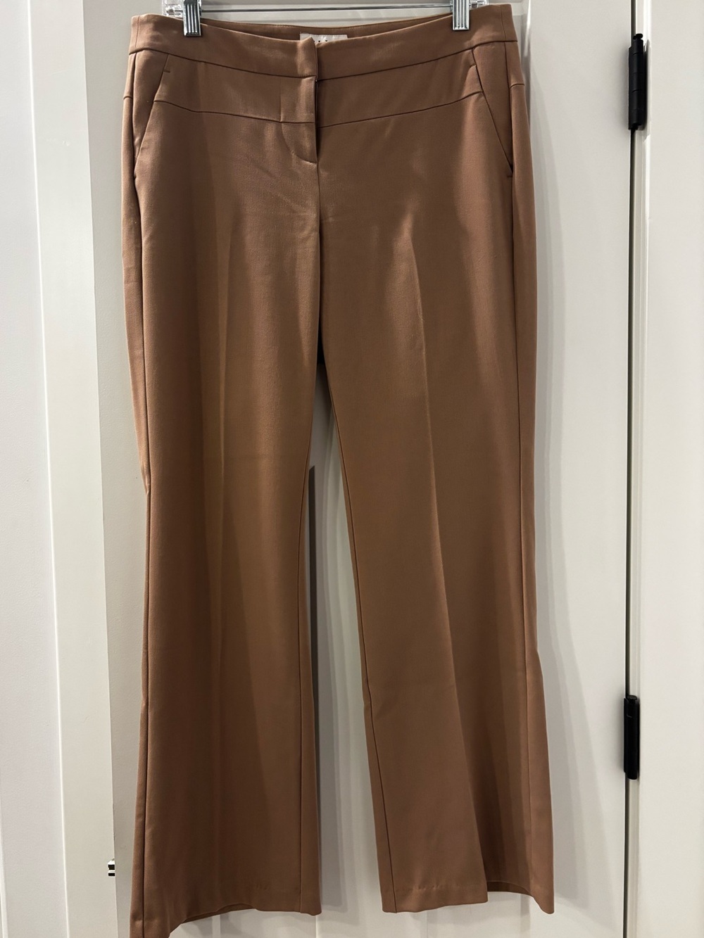 Elle Women’s Tailored Wide-Leg Pants in Camel size 4 short